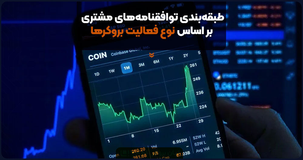 طبقهبندی توافقنامههای مشتری بر اساس نوع فعالیت بروکرها