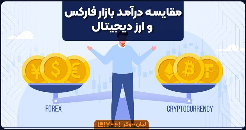 مقایسه درآمد بازار فارکس و ارز دیجیتال
